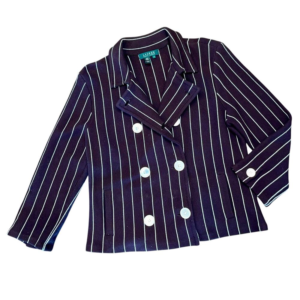 Lauren Ralph Lauren Women's Navy Striped Sweater